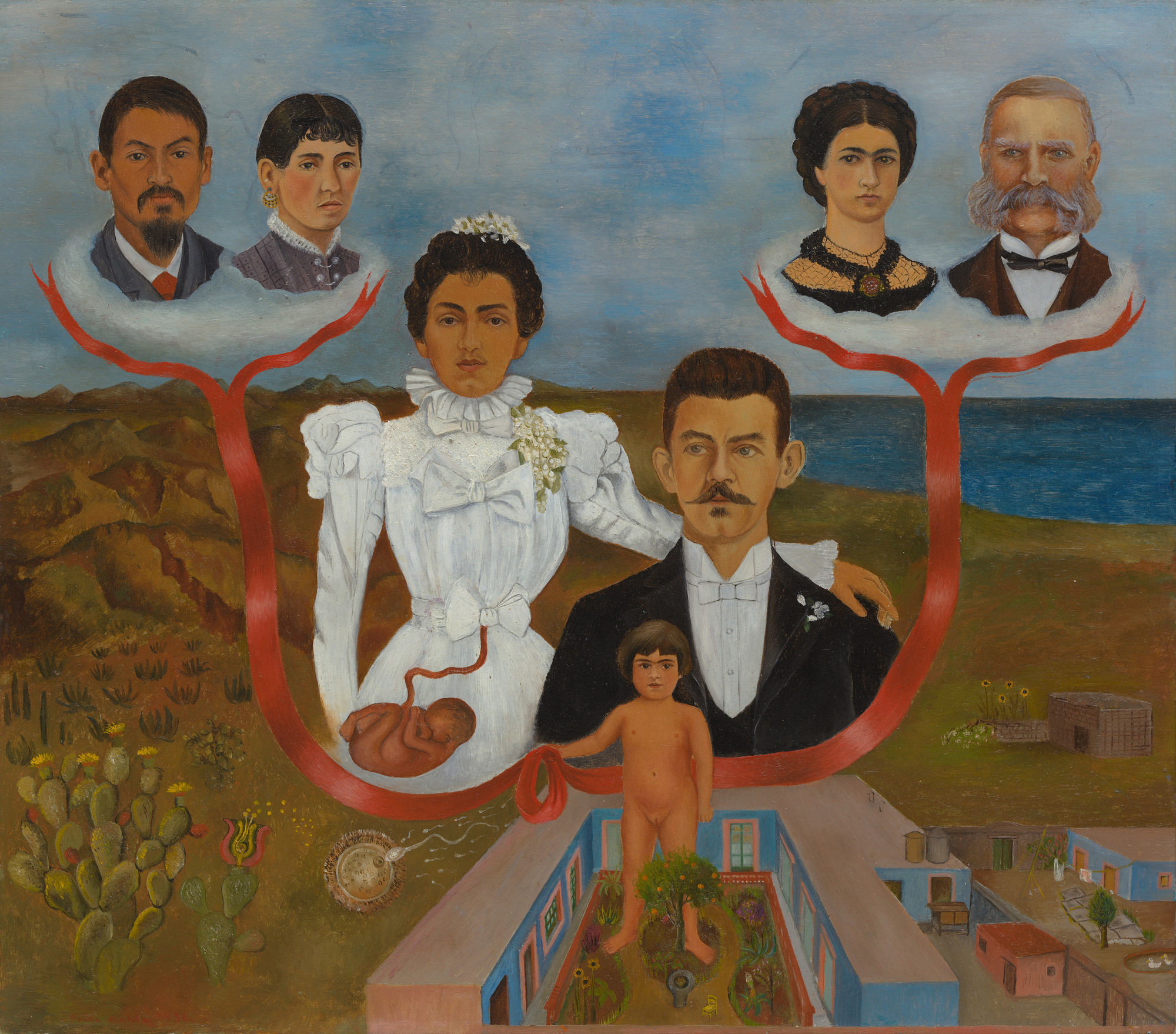 Frida Kahlo. My Grandparents, My Parents, and I (Family Tree). 1936